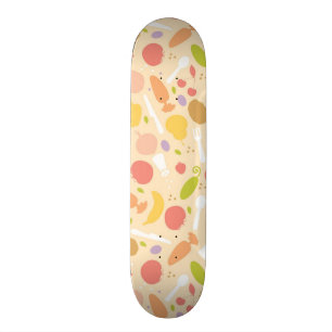 Vegetarian cooking pattern background skateboard