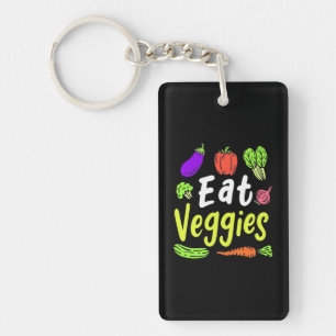 Vegetarian Eat Veggies Key Ring