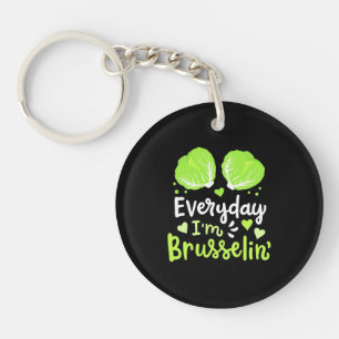 Vegetarian Everyday I Am Brusselin Key Ring