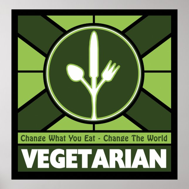 Vegetarian Flag Poster (Front)