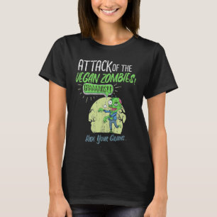Vegetarian Flesh Is For Zombies Go Vegan Vegan Zom T-Shirt