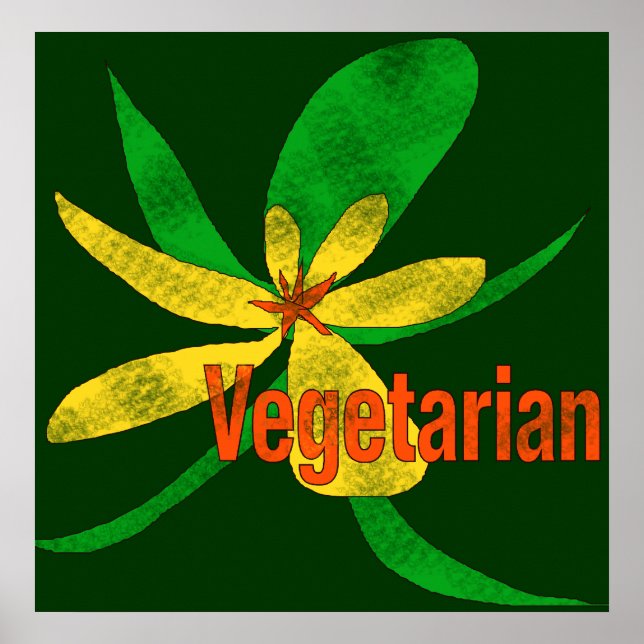 Vegetarian Flower Poster (Front)