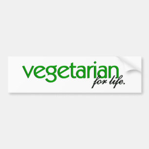 Vegetarian for Life Bumper Sticker