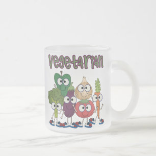 Vegetarian Frosted Glass Coffee Mug