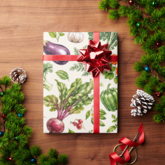 Vegetarian Garden Produce Wrapping Paper