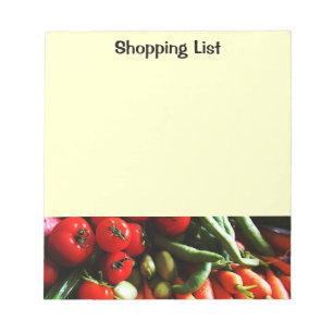 Vegetarian Garden Vegetables Picture Notepad