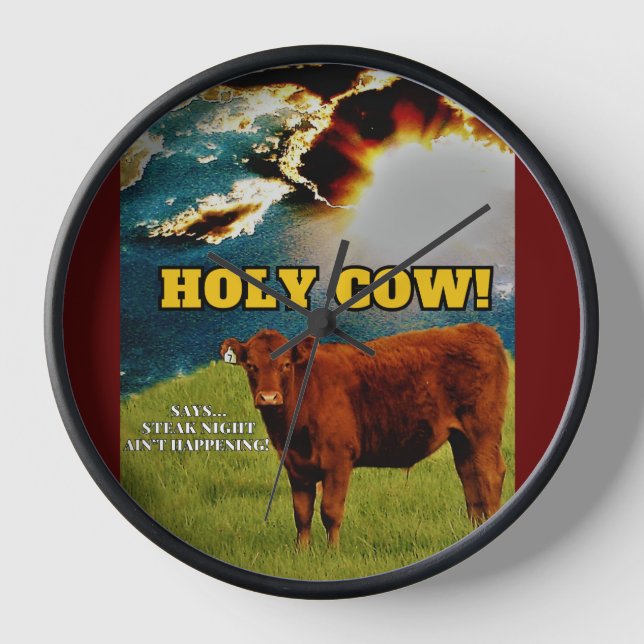 Vegetarian Gift, Steak - It's Not for Dinner! Clock (Front)