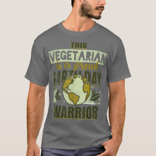 Vegetarian Green Nature Climate Protect Hour Day E T-Shirt