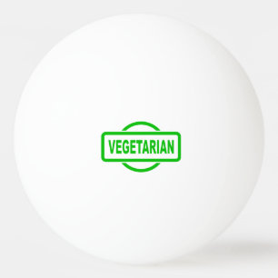 Vegetarian Green Rubber Stamp Ping Pong Ball