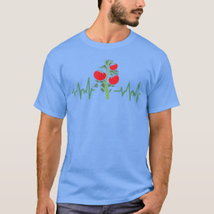 Vegetarian Heartbeat Tomato Vegan Gift T-Shirt