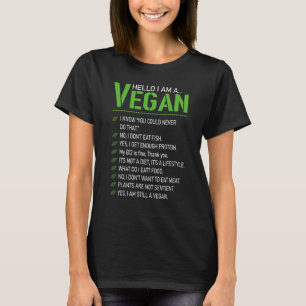 Vegetarian Hello I Am A Vegan 2 T-Shirt