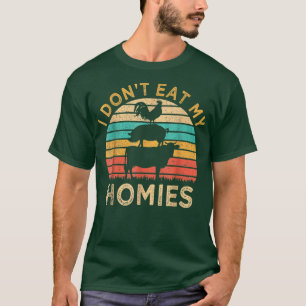 Vegetarian I Don't Eat My Homies Funny Vegan Vinta T-Shirt