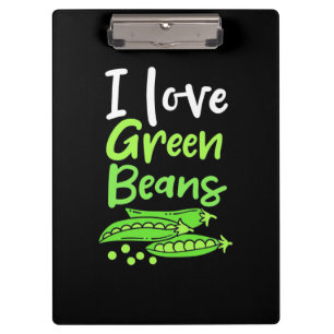 Vegetarian I Love Green Beans Clipboard