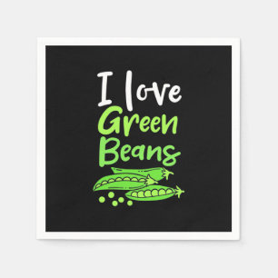 Vegetarian I Love Green Beans Napkin