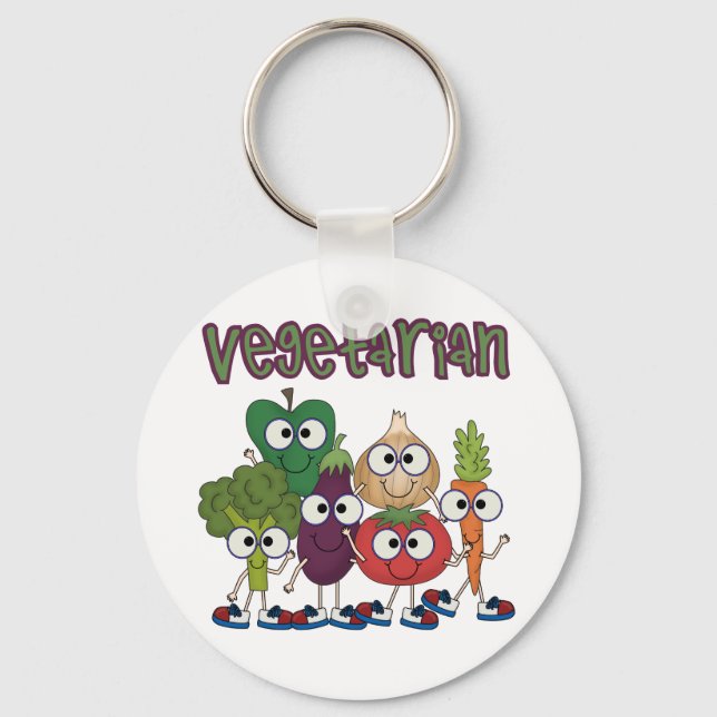 Vegetarian Key Ring (Front)