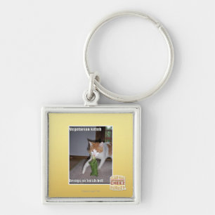 Vegetarian Kitteh Key Ring