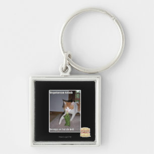 Vegetarian Kitteh Key Ring