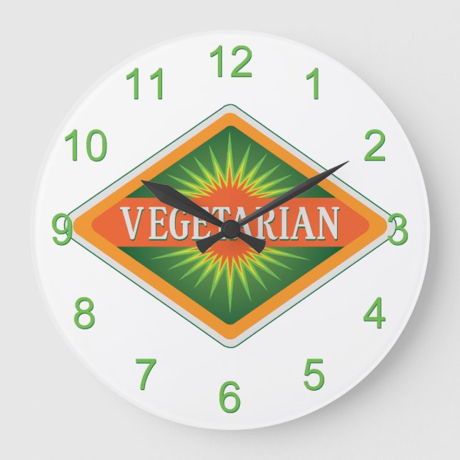 Vegetarian Large Clock (Front)