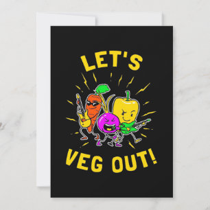 Vegetarian Let Vegan Out Invitation