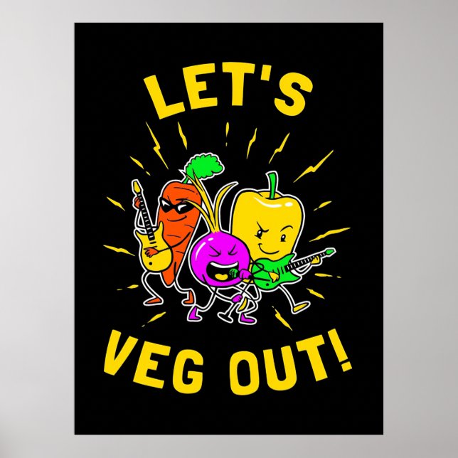 Vegetarian Let Vegan Out Poster (Front)