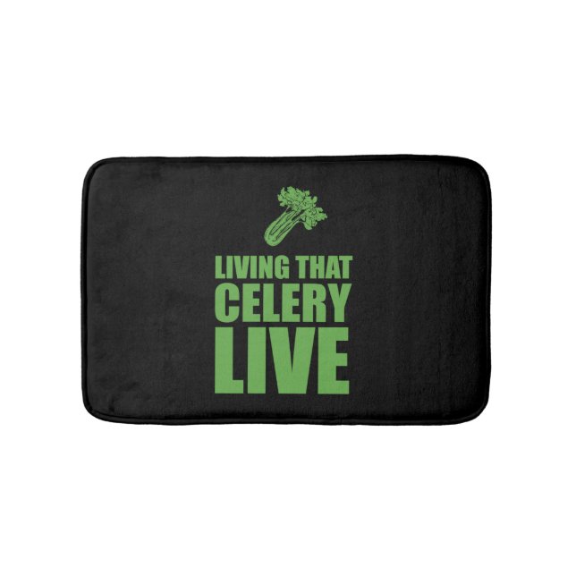 Vegetarian Living That Celery Live Bath Mat (Front)