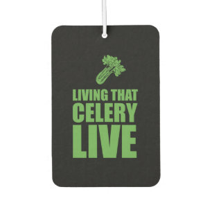 Vegetarian Living That Celery Live Car Air Freshener