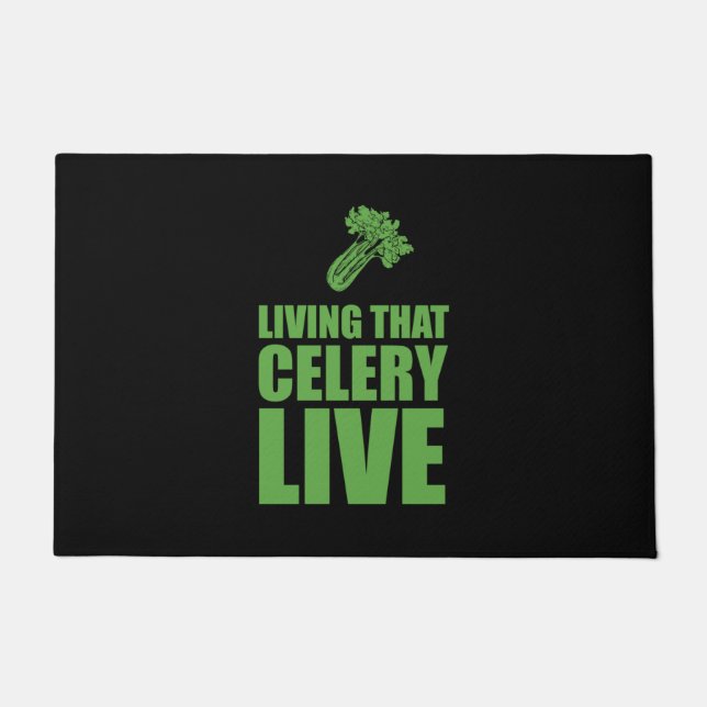 Vegetarian Living That Celery Live Doormat (Front)