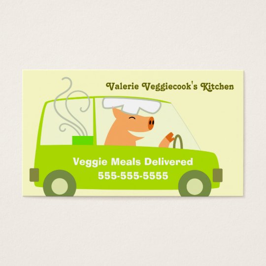 Vegetarian Meal Delivery Business Business Card