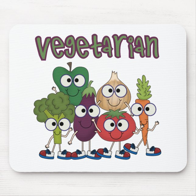Vegetarian Mouse Mat (Front)
