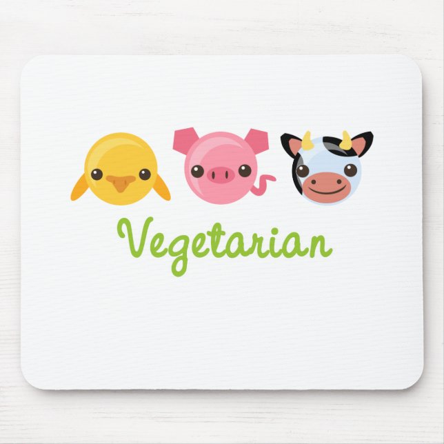 Vegetarian Mouse Mat (Front)