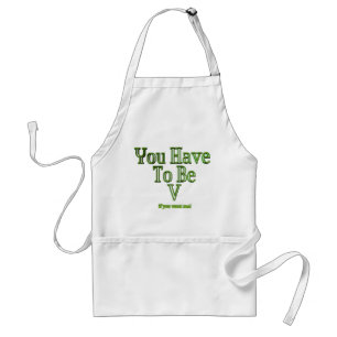 Vegetarian or vegan statement standard apron