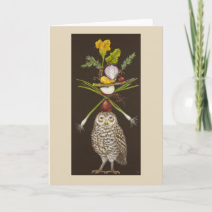 Vegetarian Owl greeting card
