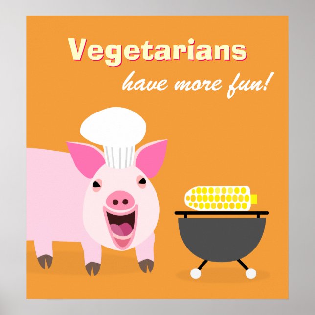 Vegetarian Pig Poster (Front)
