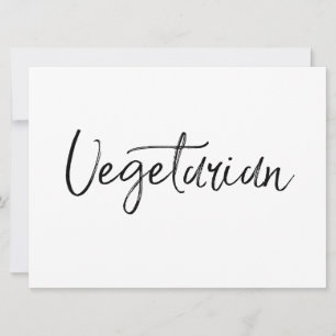 "Vegetarian" Sign   Stylish Hand Lettered