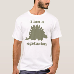 Vegetarian Stegosaurus Dinosaur - Green T-Shirt