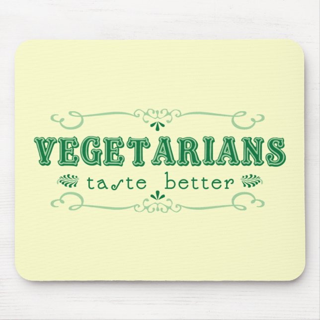 Vegetarian Taste Mouse Mat (Front)