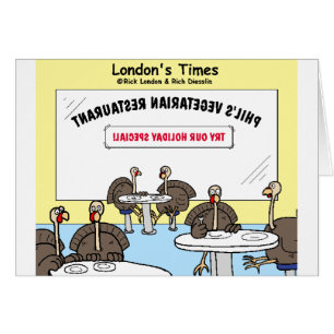 Vegetarian Turkey Offbeat Cartoon Funny Gifts