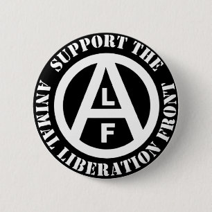 Vegetarian Vegan Support Animal Liberation Front 6 Cm Round Badge