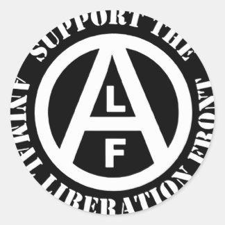 Vegetarian Vegan Support Animal Liberation Front Classic Round Sticker
