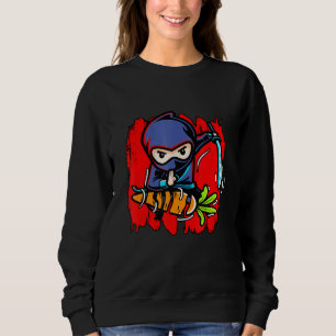Vegetarian Vegetable Ninja Fruit Vegan No Meat Pla Sweatshirt
