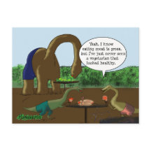 Vegetarian vs. Carnivore Funny Dinosaur