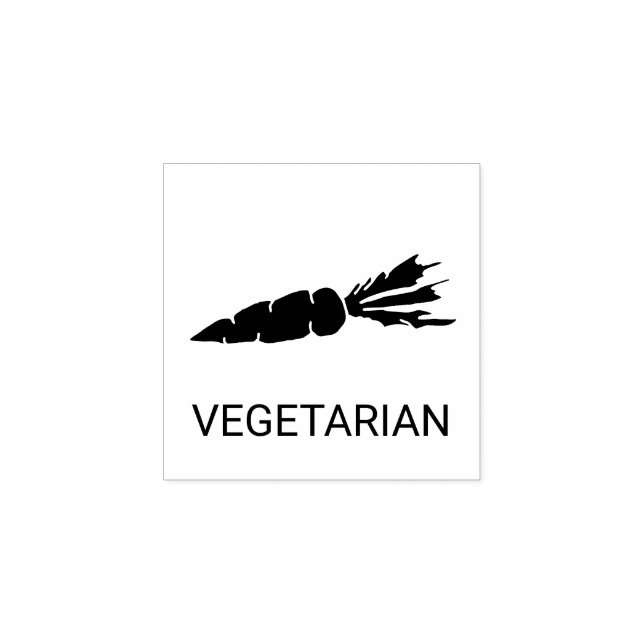 Vegetarian Wedding Meal Choice Rubber Stamp (Imprint)