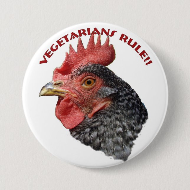 Vegetarians rule! - Button (Front)