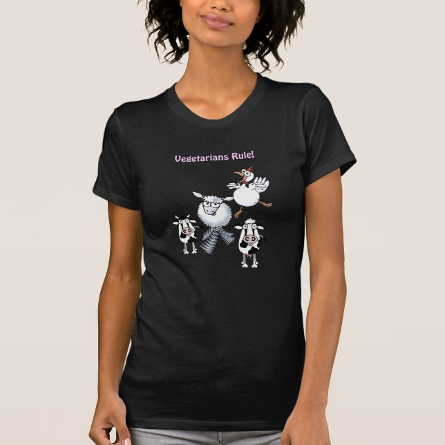 Vegetarians Rule! T-Shirt (Front)