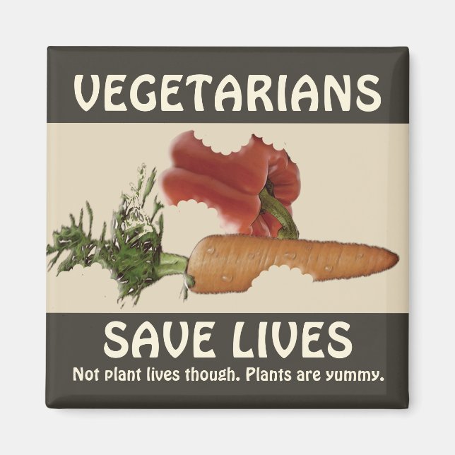 Vegetarians Save Lives Magnet (Front)