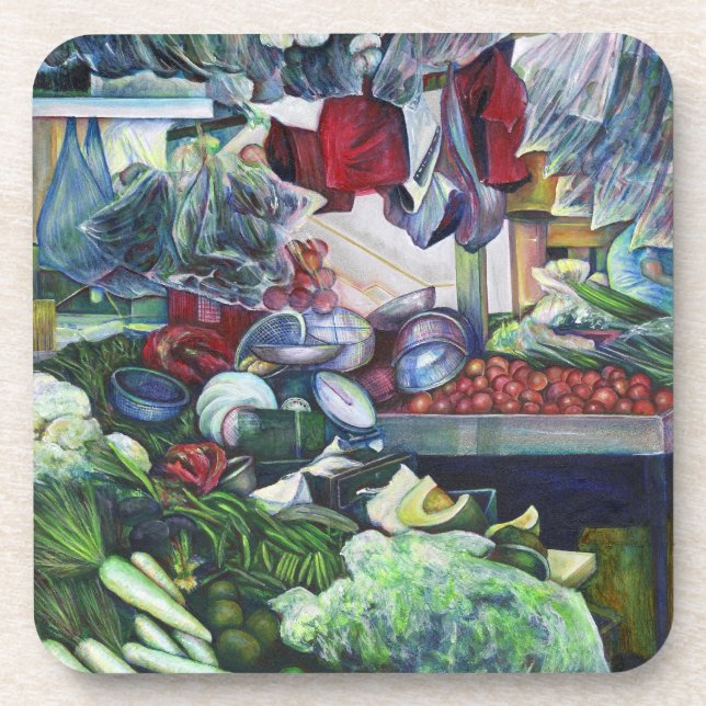 Vegetatian Club Meets Here Coaster (Front)