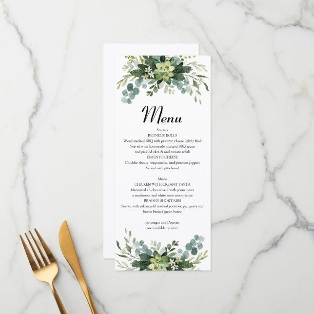 Vegetation Plan Menu (Front/Back In Situ)