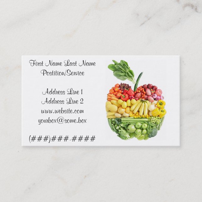 Veggie Apple Business Card (Front)