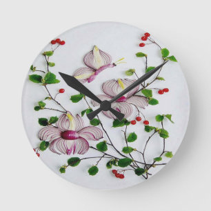 Veggie Art Round Clock