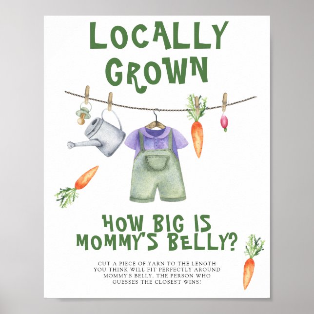 veggie baby - how big is mummy's belly game poster (Front)